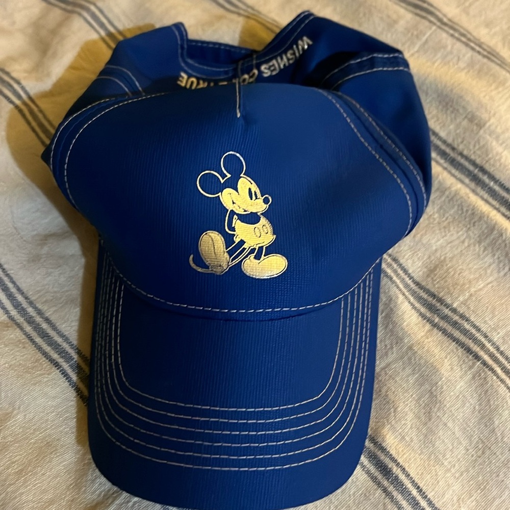 DISNEY PARKS WISHES COME TRUE BLUE MICKEY MOUSE BASEBALL DAD CAP